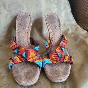 Gianni Bini Size 9.5 Synthetic Man-made in Brazil